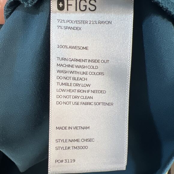 Figs Men’s Chisec 3 Pocket Top XXL Teal #TM3000 Scrubs Limited A1 - Picture 6 of 10